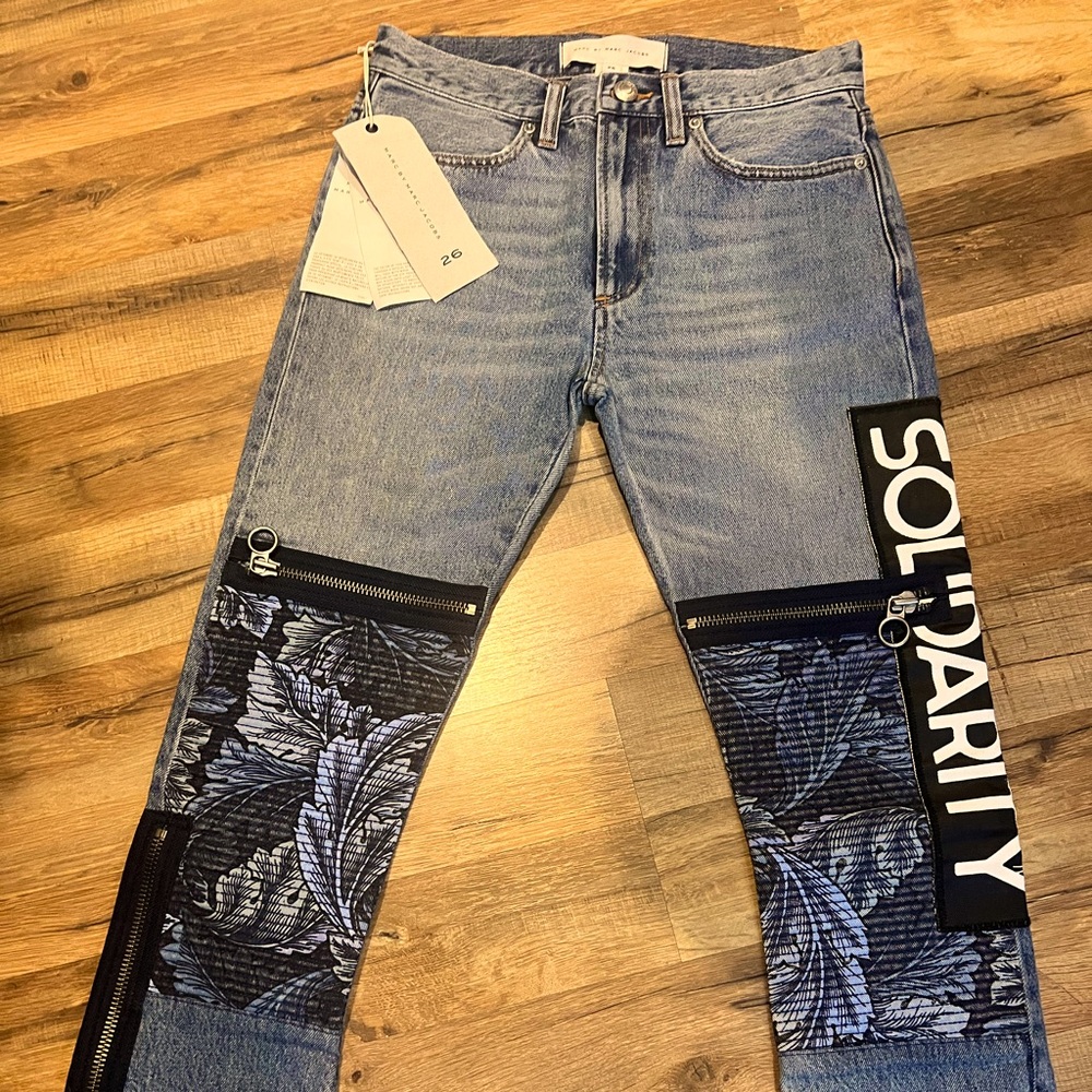 Marc by MARC JACOBS Blue Patched Jeans Size 26